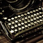 Máquina de escribir antigua para escribir un best seller